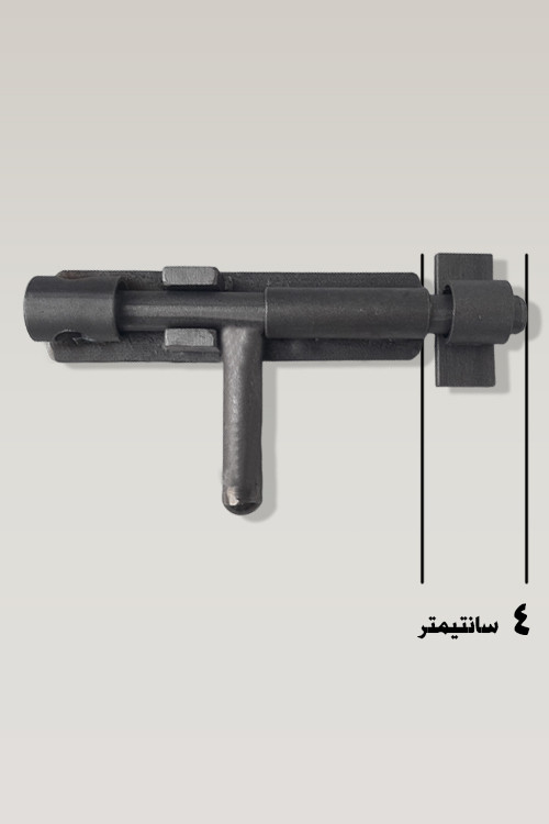 تصویر قفل کشویی کد 17 با اندازه ی بخش قفل شو در کنار خط کش