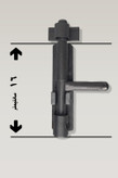 قفل کشویی ربیع صنعت - کد 16 - اندازه طولی